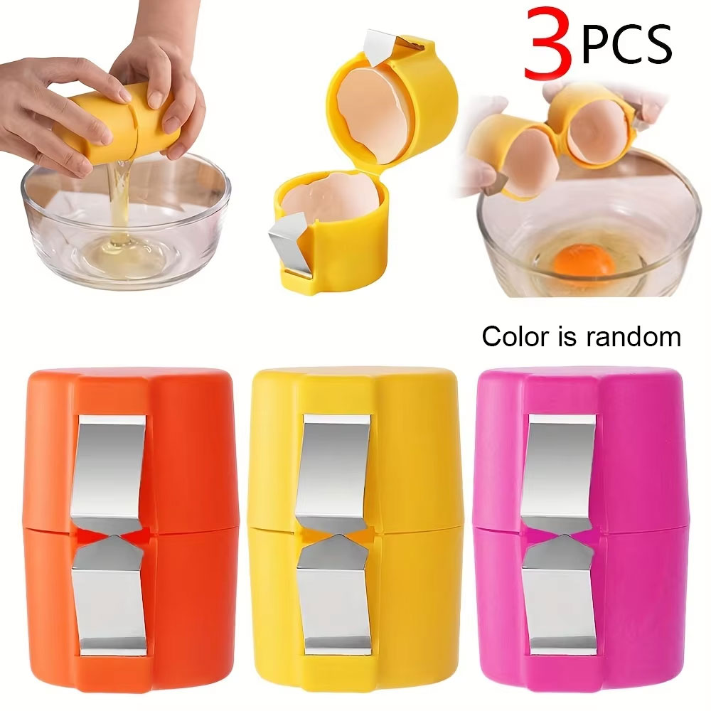 Egg Separator Tool - 3 Stück Eierschalenöffner, 2025, neuer Eierkraker