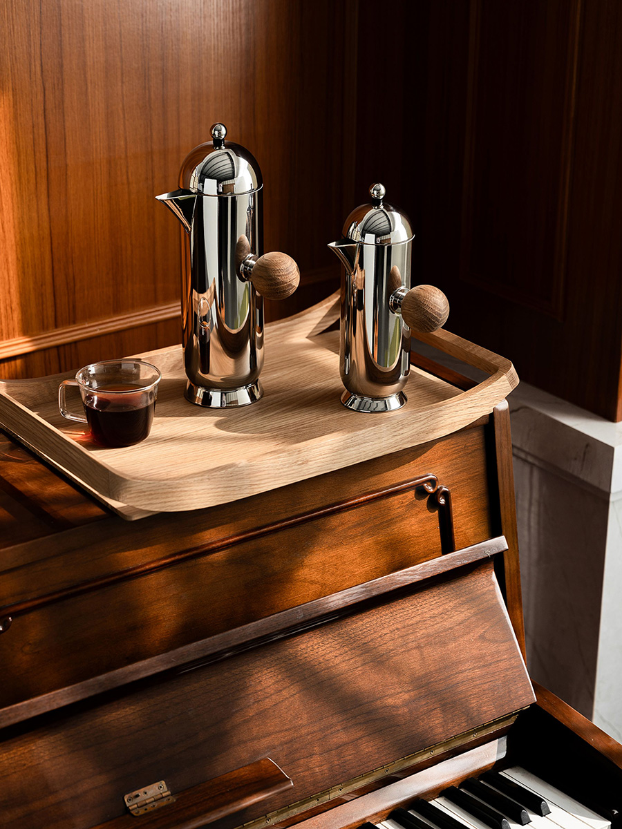 French Press Coffee Maker - Europäische französische Press-Kaffeemaschine aus Edelstahl, luxuriöse