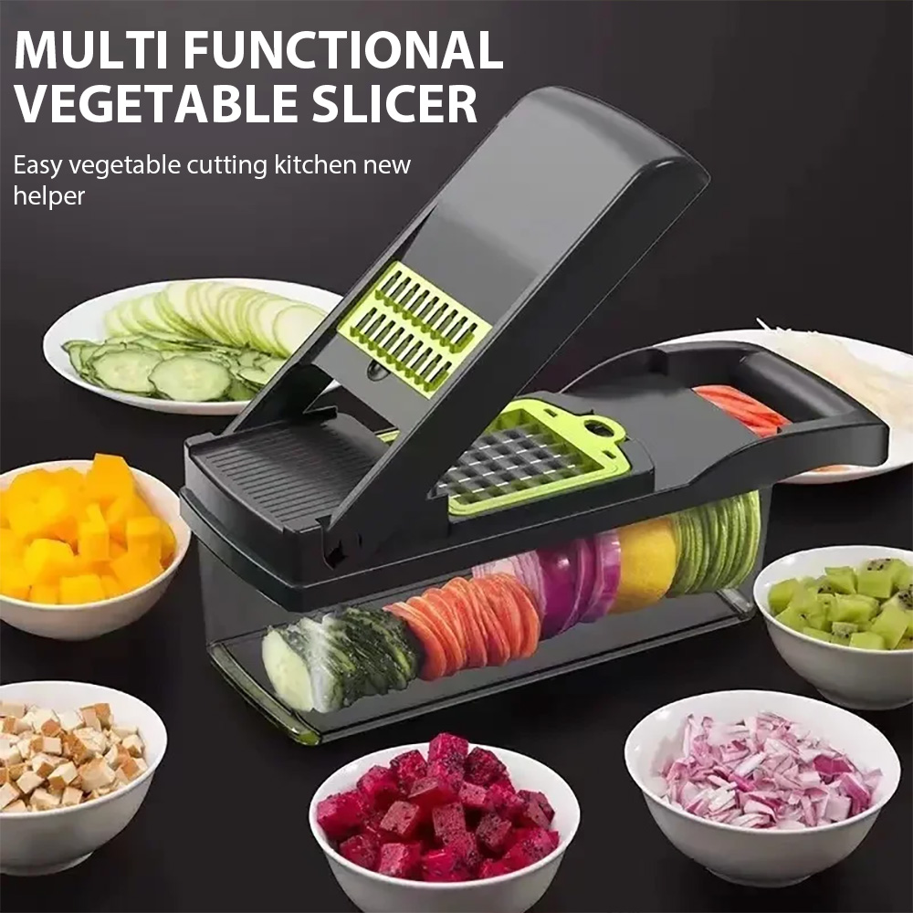 Egg Separator Tool - 16-in-1 Multifunktionaler Gemüseschneider mit Griff, Lebensmittelreibe,
