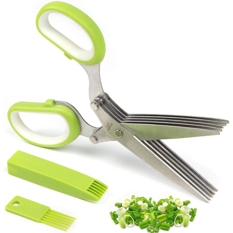 Herb Scissors 5 Blade - Hochleistungsschere mit 5 Klingen und Deckel,