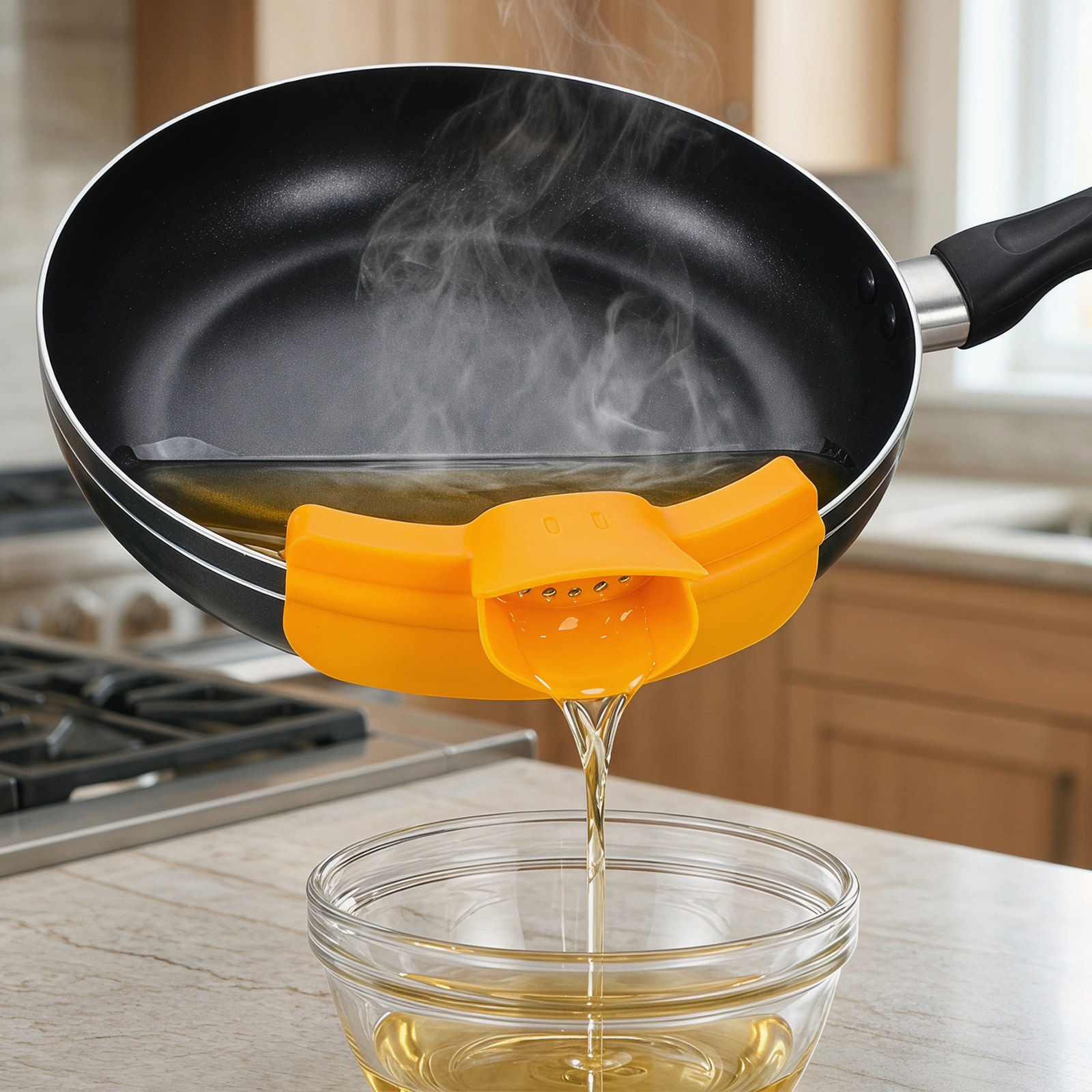 Kitchen Gadgets Made In Usa - Clip-on Topfkanten-Suppenabgießer aus Sicherem Material, Auslaufsicheres