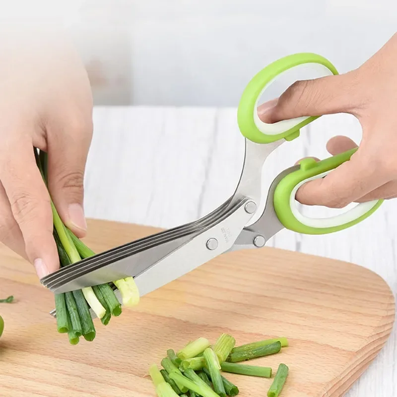 Herb Scissors 5 Blade - Kräuterschere aus Edelstahl mit 5 Klingen,
