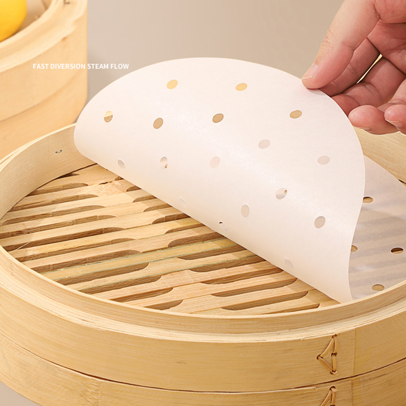 Kitchen Gadgets Air Fryer - 50 Stück Bambus-Dampfgarer-Papiere Einweg Antihaft-Dampfgarer-Matte Ölpapier