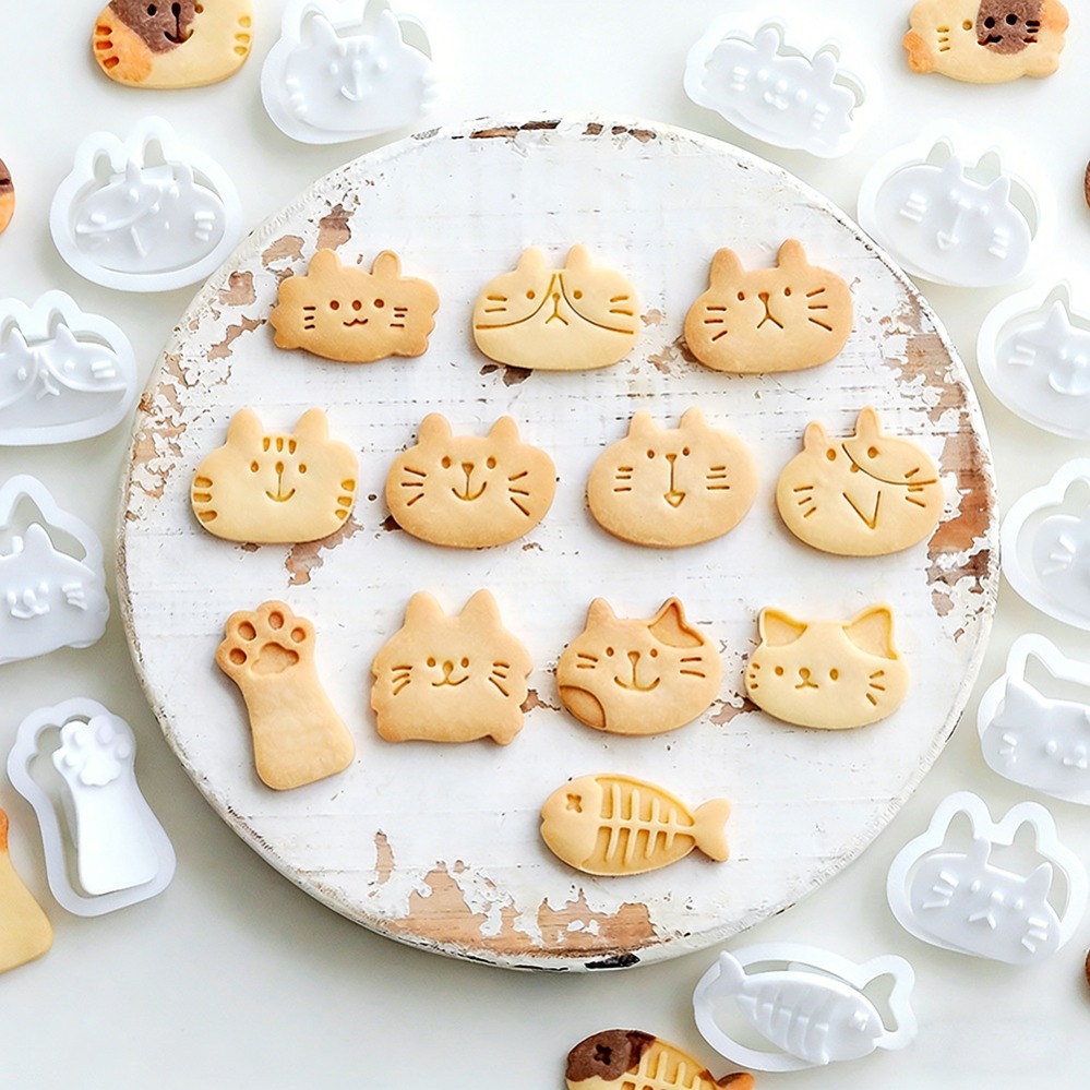 Kitchen Gadgets Website - Niedliche Kätzchen-DIY-Stempel-Keksausstecher Backform Backzubehör für die