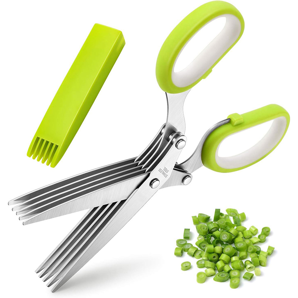 Herb Scissors 5 Blade - Kräuterschere, Edelstahl, 5-Klingen-Küchenschere, Hackfleisch, frische Kräuter
