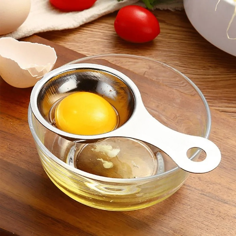 Egg Separator Tool - 1 Stück Eiertrenner aus Edelstahl, Eigelb-weißer