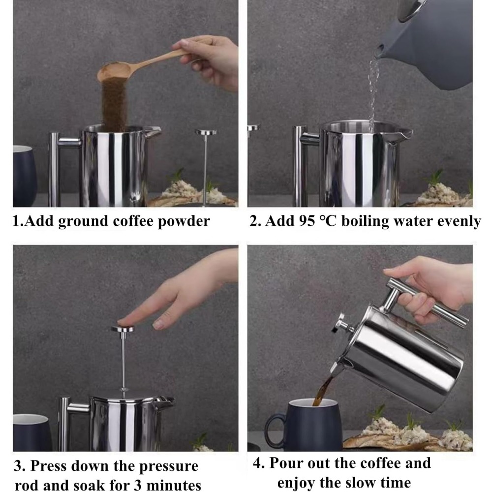 French-Press-Kaffeemaschine, 3 – French Press Coffee Maker Bewertung und Preis