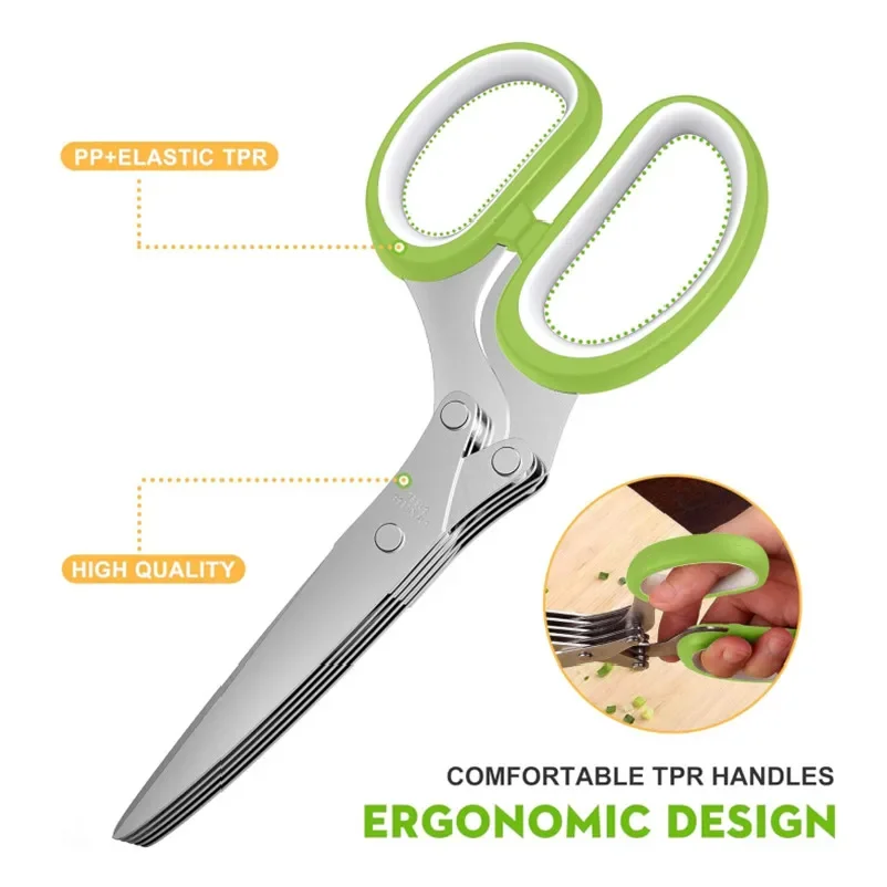 Kräuterschere aus Edelstahl mi – Herb Scissors 5 Blade Bewertung und Preis