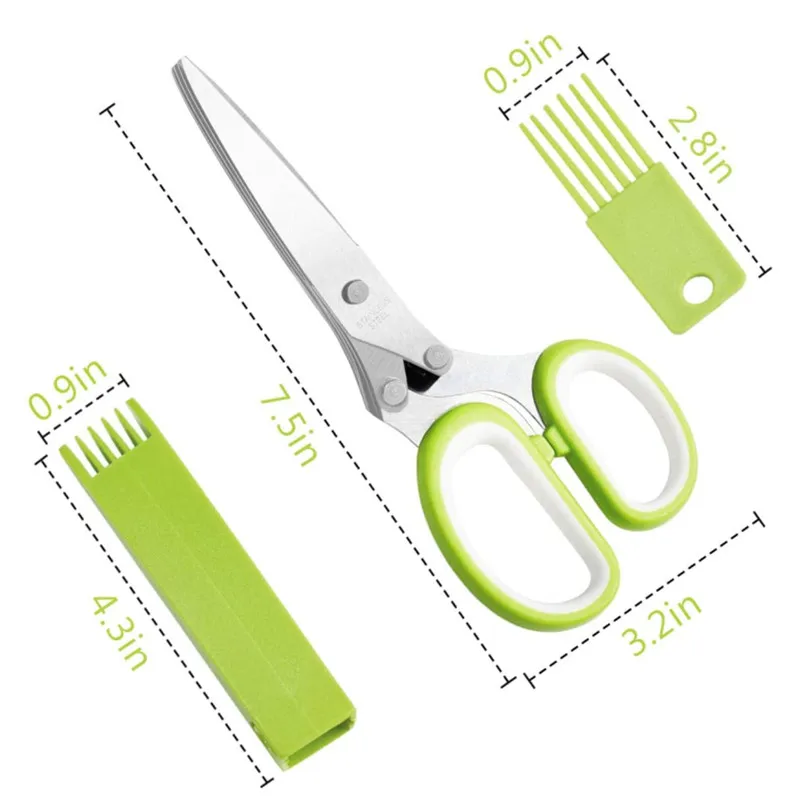 Kräuterschere aus Edelstahl mi – Herb Scissors 5 Blade Bewertung und Preis